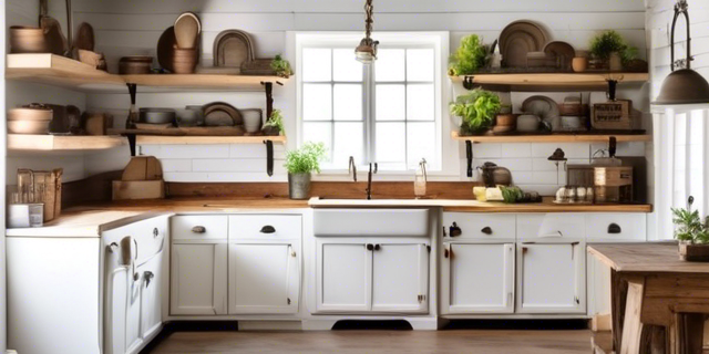 Rustic and Farmhouse PVC Foam Board Kitchen Cabinet