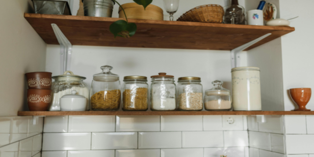 Floating Kitchen Shelves