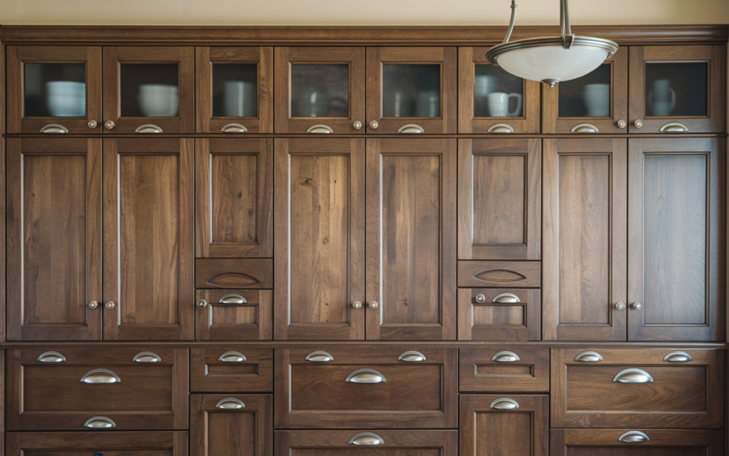 Kitchen Cabinets with Half Moon Handles Brushed Nickel