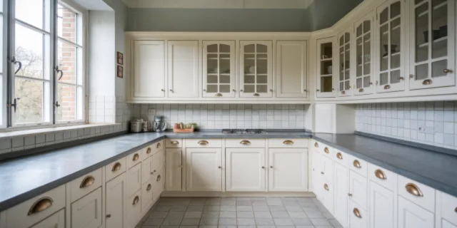 Kitchen Cabinets with Half Moon Handles