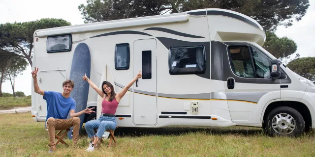 Small Couples Camping Trailer with Outdoor Kitchen